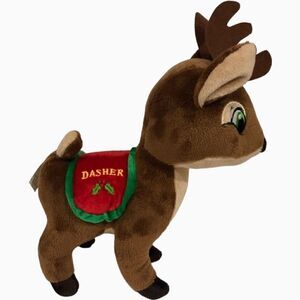 KELLYTOY Dasher Reindeer Plush 14 inches Santas Reindeer Christmas Stuffed Anima